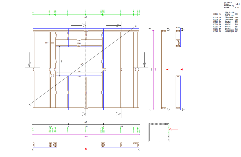 Plans de fabrication - CID | Bureau d'études Thermiques et Structures Bois